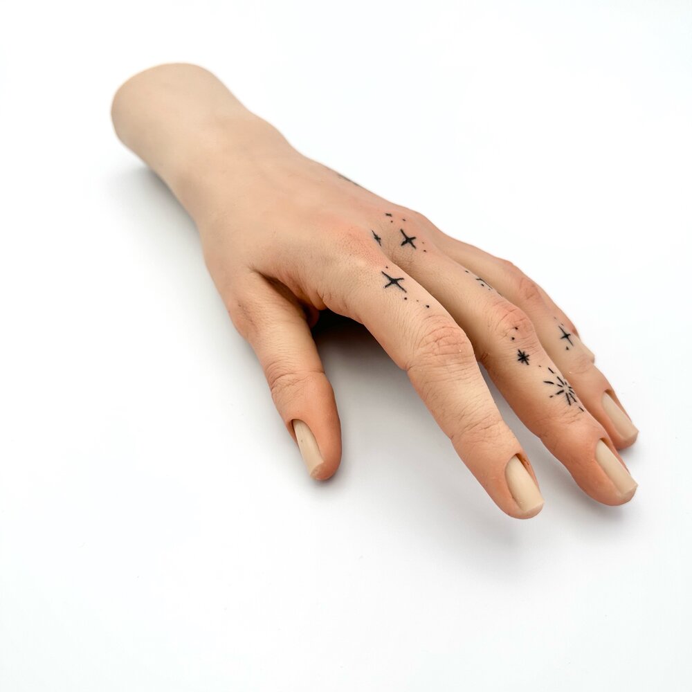 ANAIS Practice LifeLike Full Hand TATTOO "TWINKLE STARS"