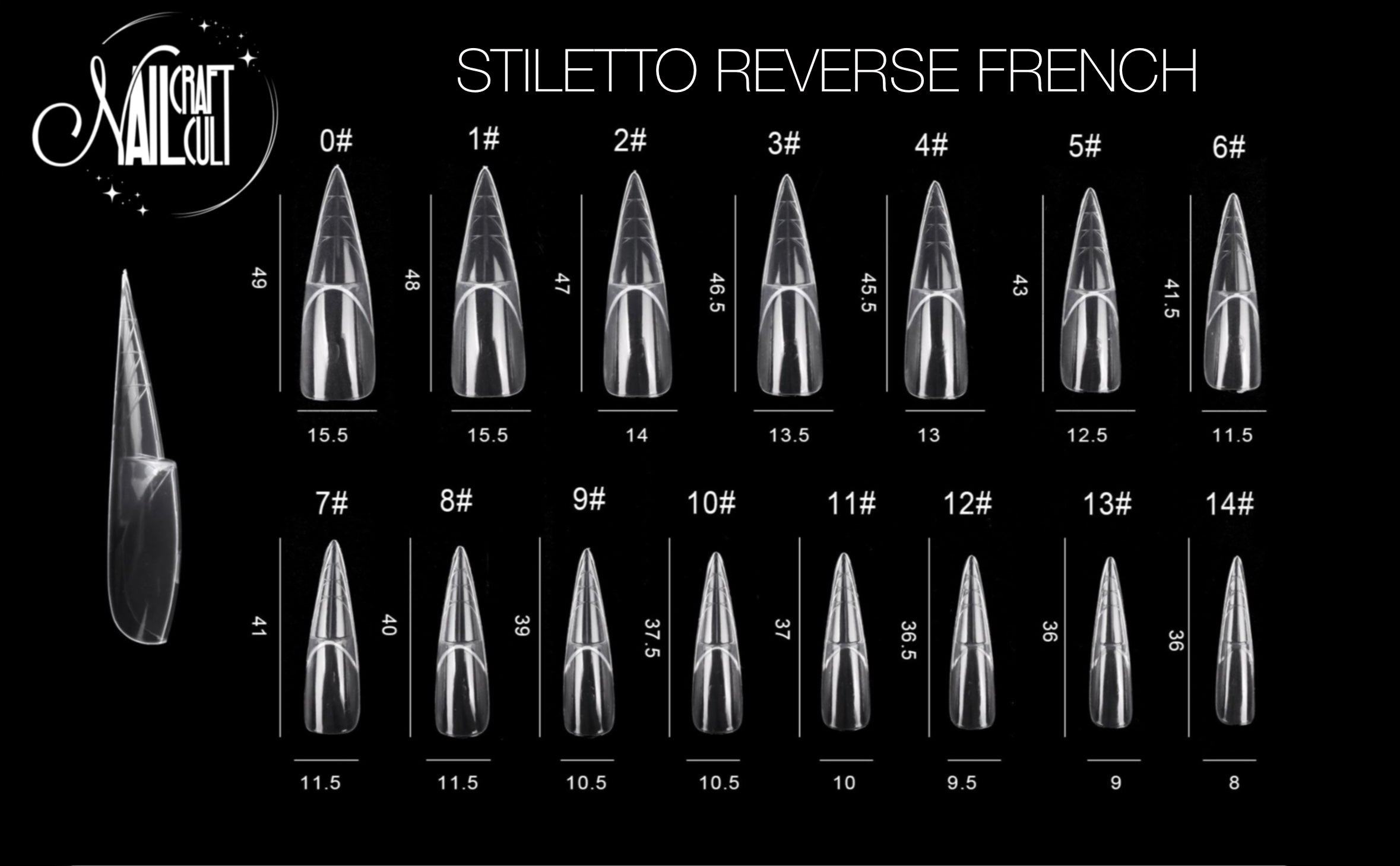 Stiletto Reverse French Dual Forms
