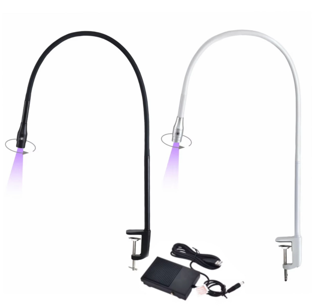 LED/UV Foot Control Lamp